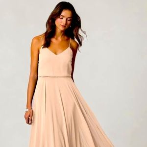 Jenny Yoo Innese light pink bridesmaid dress.